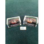 2 X Hongwell Cararama BMW Isetta 250 Deep Red/White & Orange/White Complete In Presentation Box