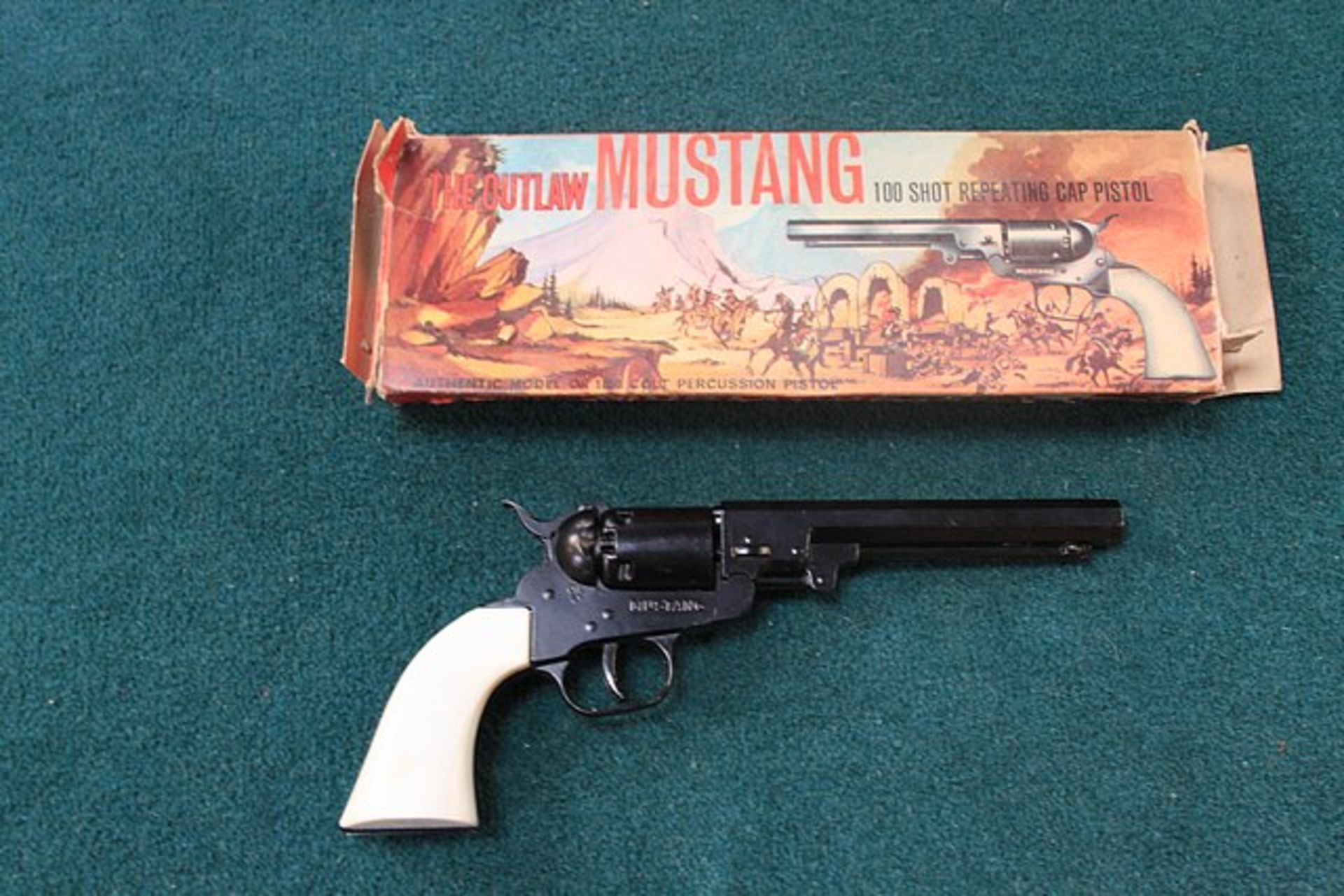 BCM The Outdoor Mustang 100 Shot Repeating Cap Pistol Authentic Model Of Of 1850 Colt Percussion