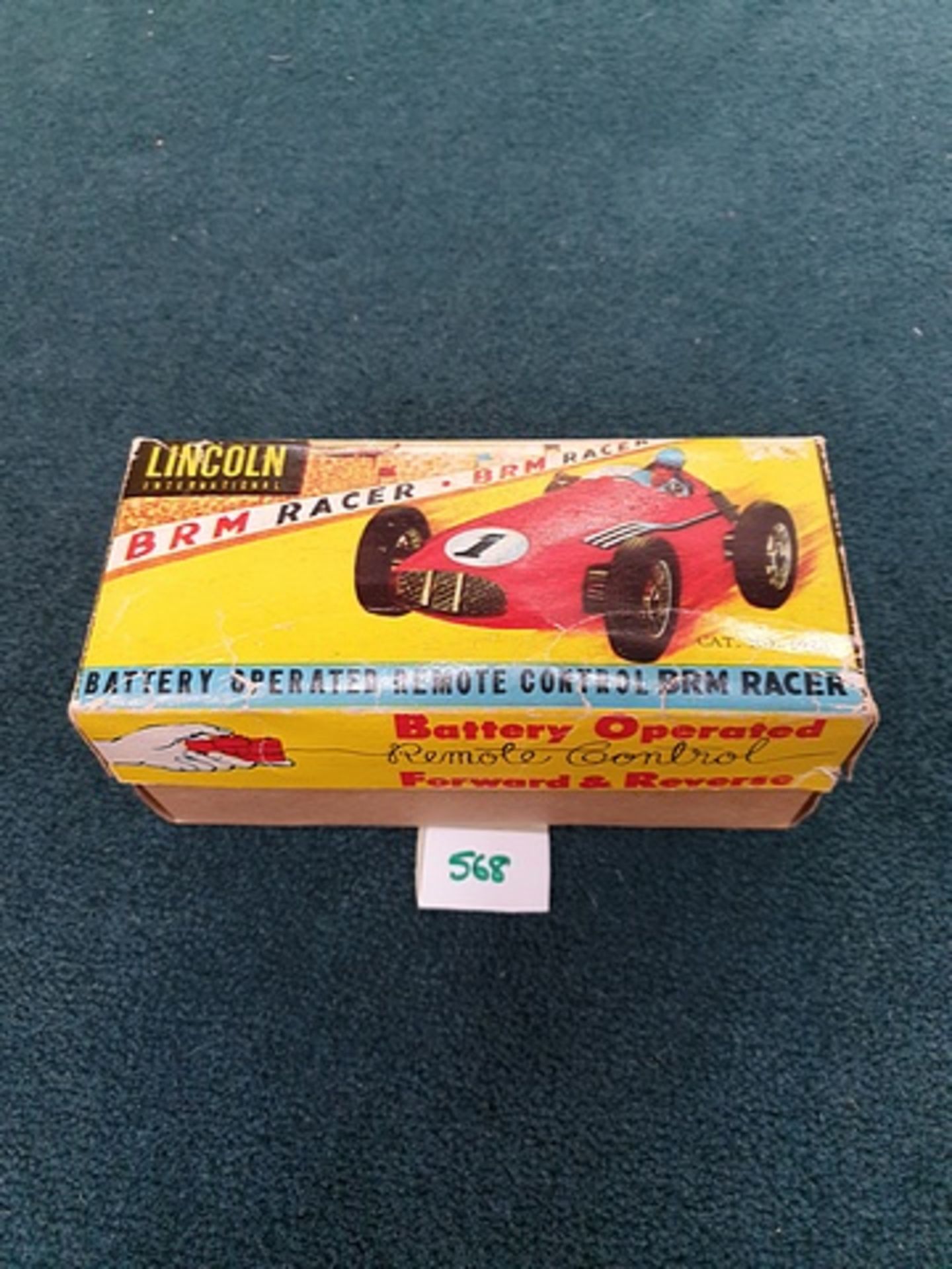 Lincoln International # 5926 Battery Operated Remote Control BRM Racer Complete With Box