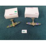 2x Tonka Planes 1x Spitfire & 1x Hurricane Complete With Boxes