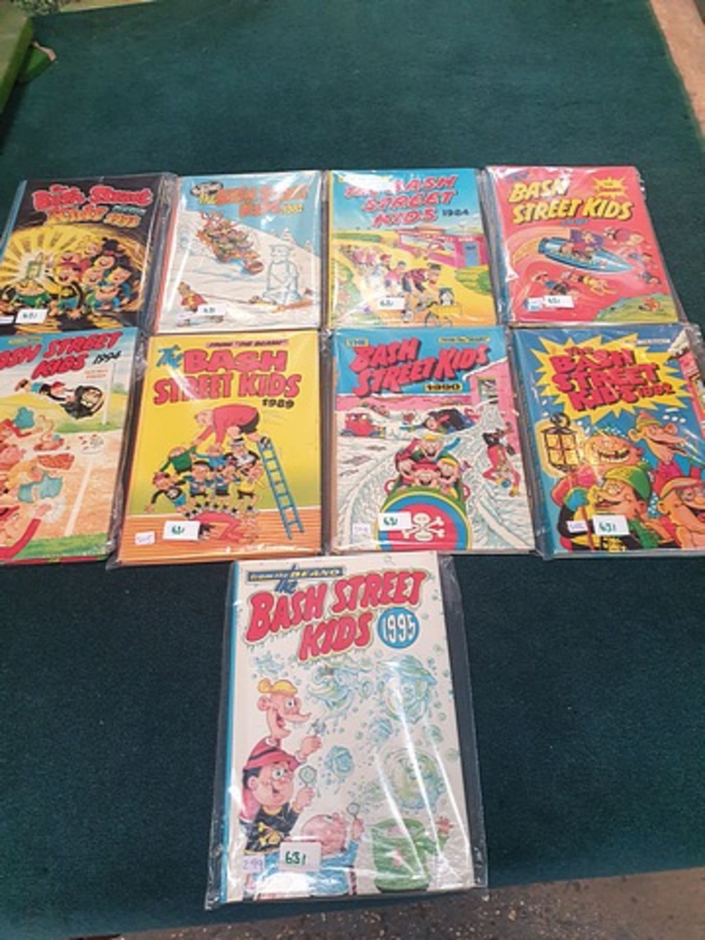 9 x D.C. Thomson and Co. The Bash Street Kids Annuals 1982,1984,1989,1990,1991,1992,1993,1994 and