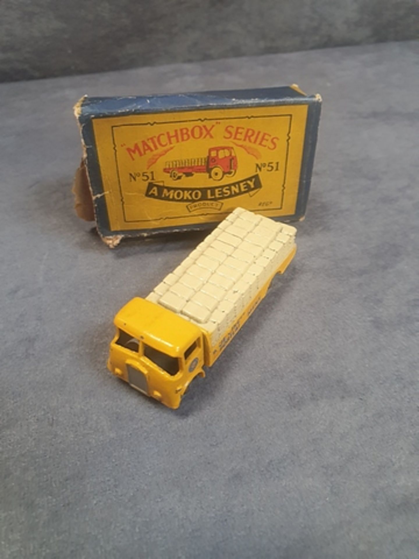 Matchbox Lesney Moko #51 Portland Cement Albion Chieftain Truck Completed With Box (Box Is Damaged)