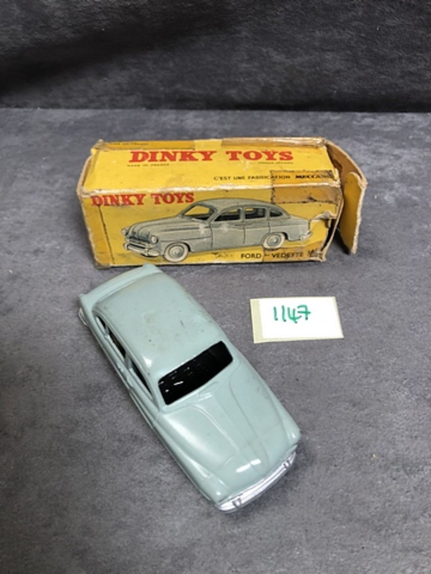 Dinky Toys Diecast #24X French Ford "Vedette 54" Complete With Box