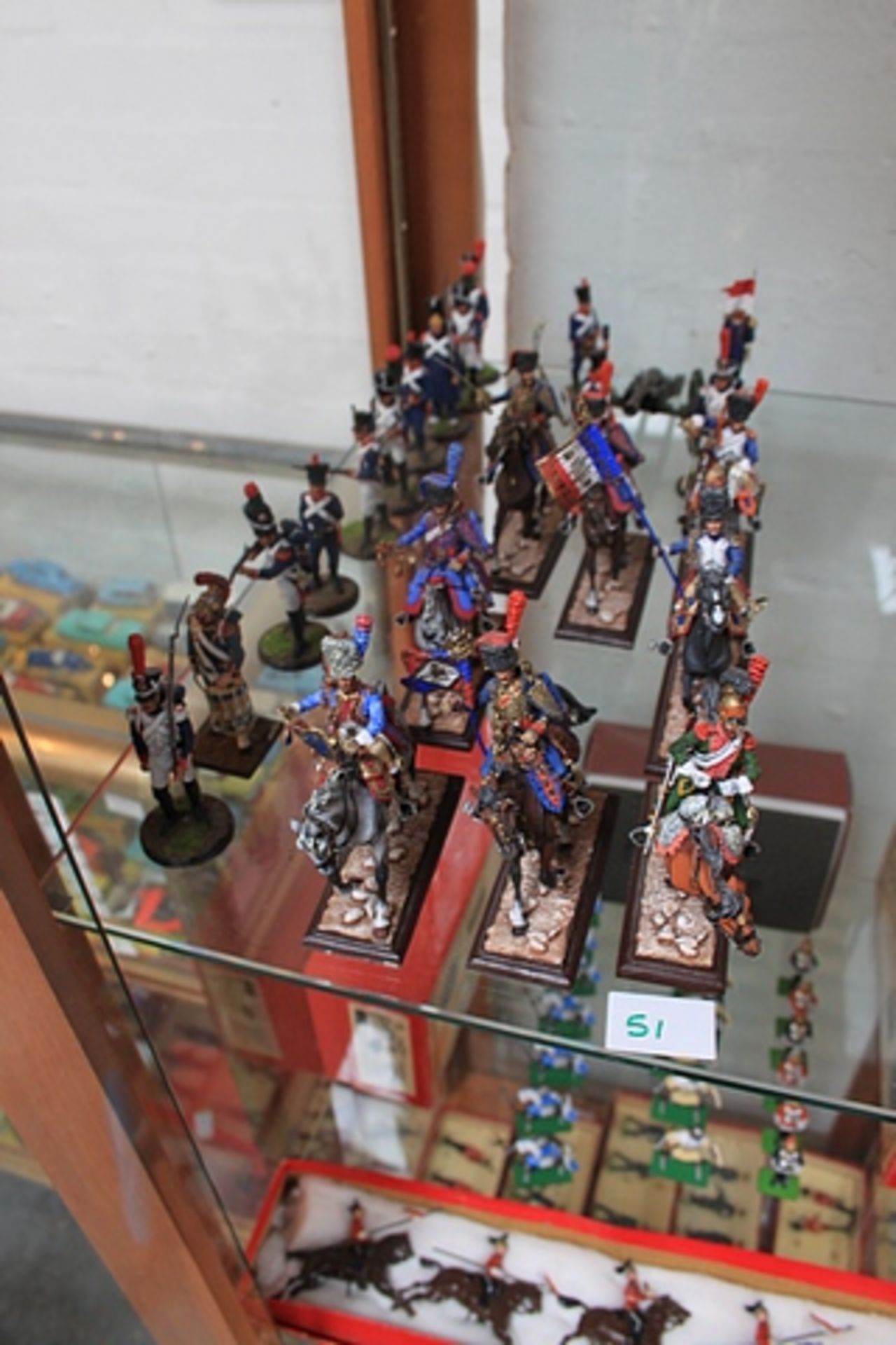 Hand Painted 14 x lead Napoleon Soldiers On Foot, 8 x metal Cossack Soldiers On Horseback - very