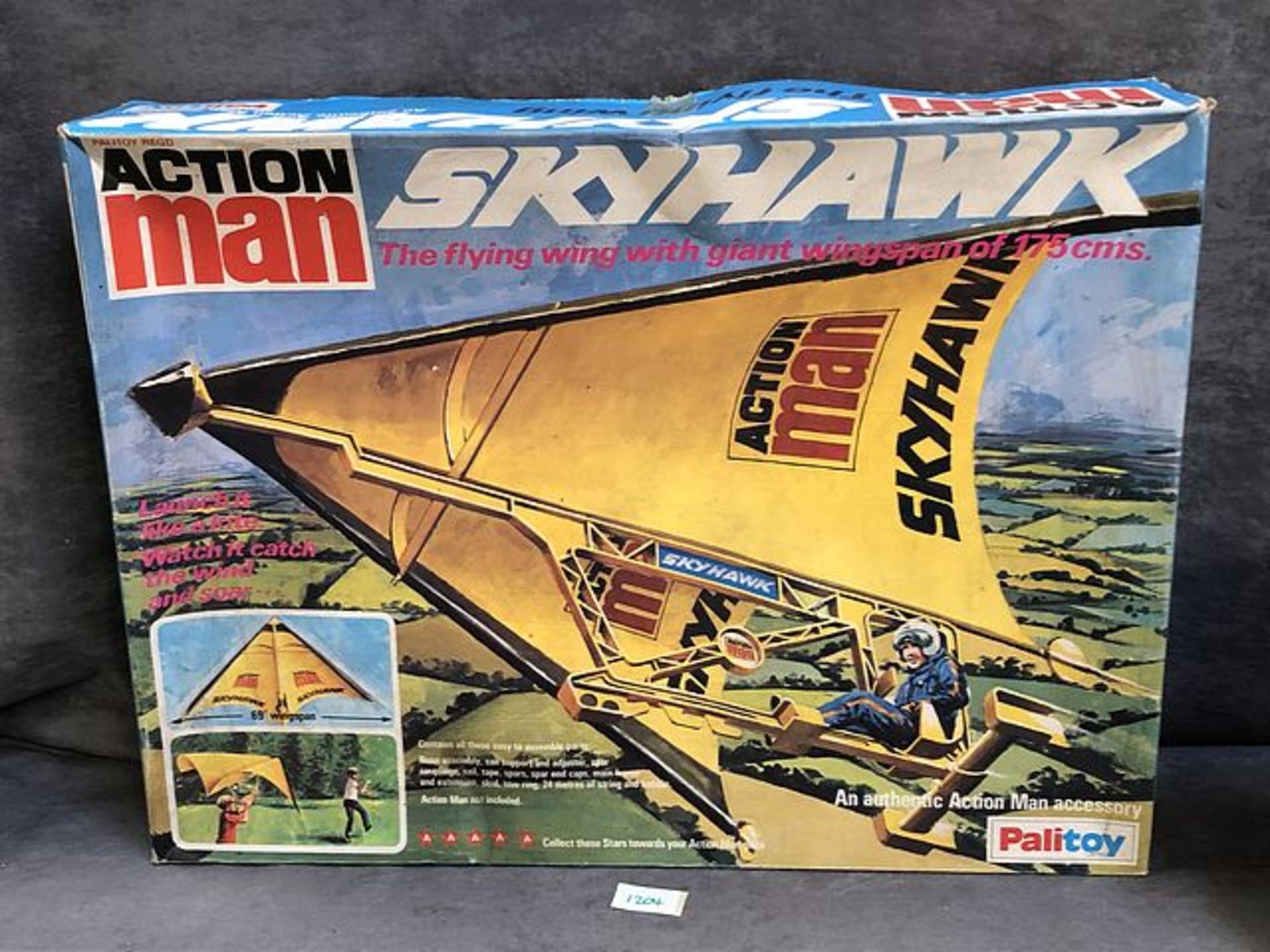 Action Man By Palitoy Skyhawk The Flying Wing With Giant Wingspan Off 175cm 1970s Complete In Box