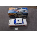 Palitoy 1973 Triumph 2.5 Police Car Talking Z Victor 4 - Battery Operated Complete With Box