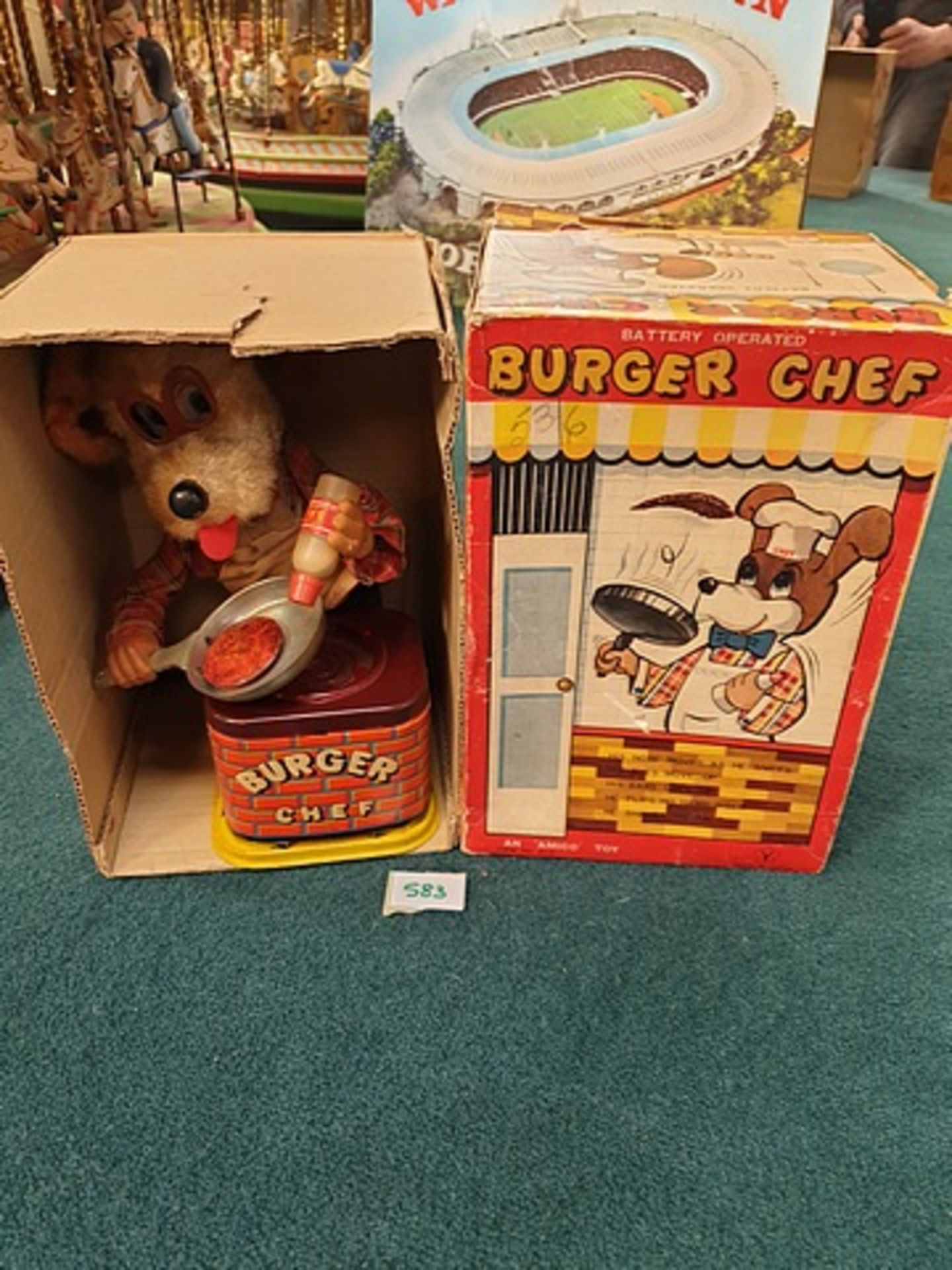 Amico Toy (Japan) Item #212 Battery Operated Burger Chef Complete With Box