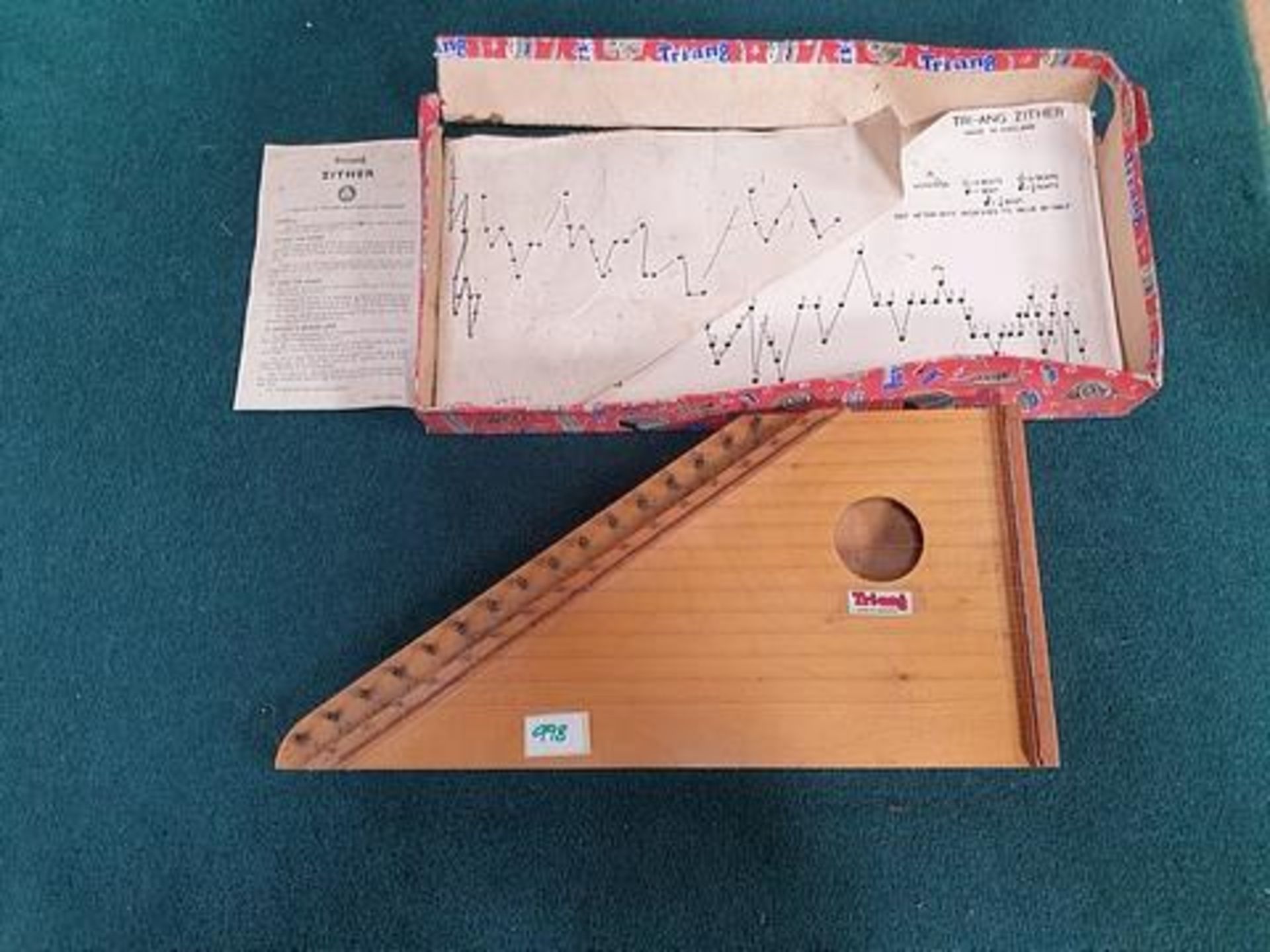 Tri-Ang Zither Autoharp In Half Of The Original Box