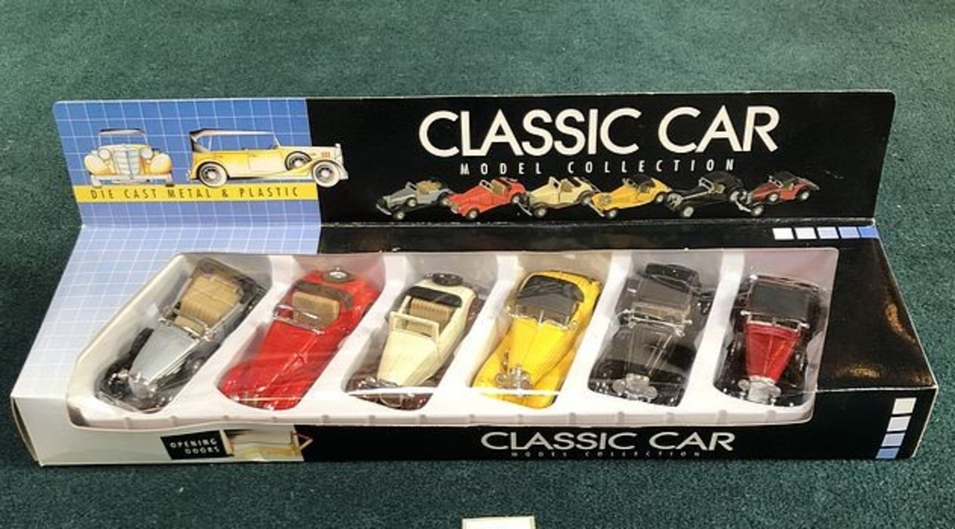 A Box Of 6 X Classic Car Model Collection Diecast & Plastic With Opening Doors Item Code 6AH