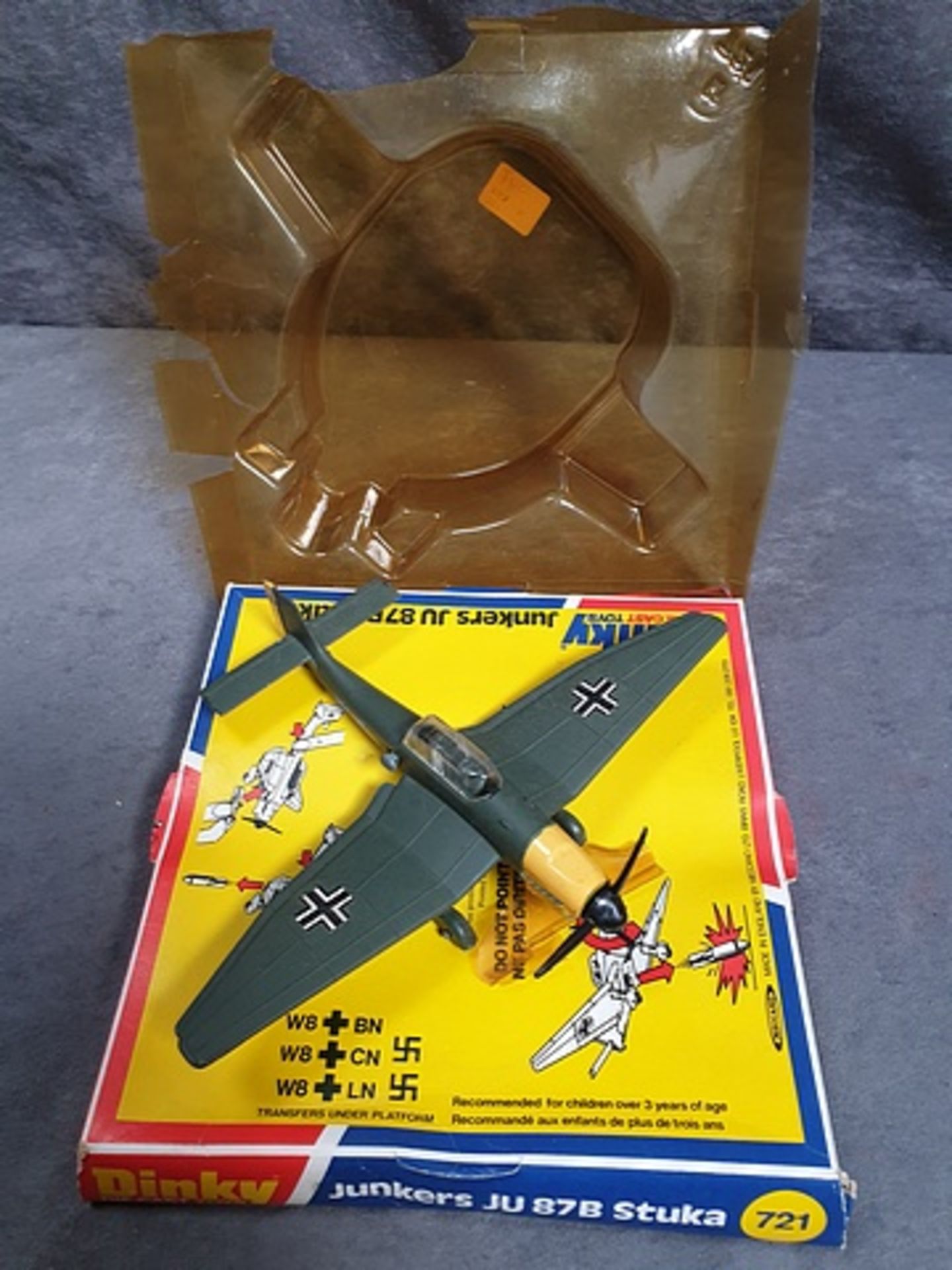 Dinky Diecast Toys #721 Junkers JU 87B Stuka Plane complete in original packaging - Image 2 of 2