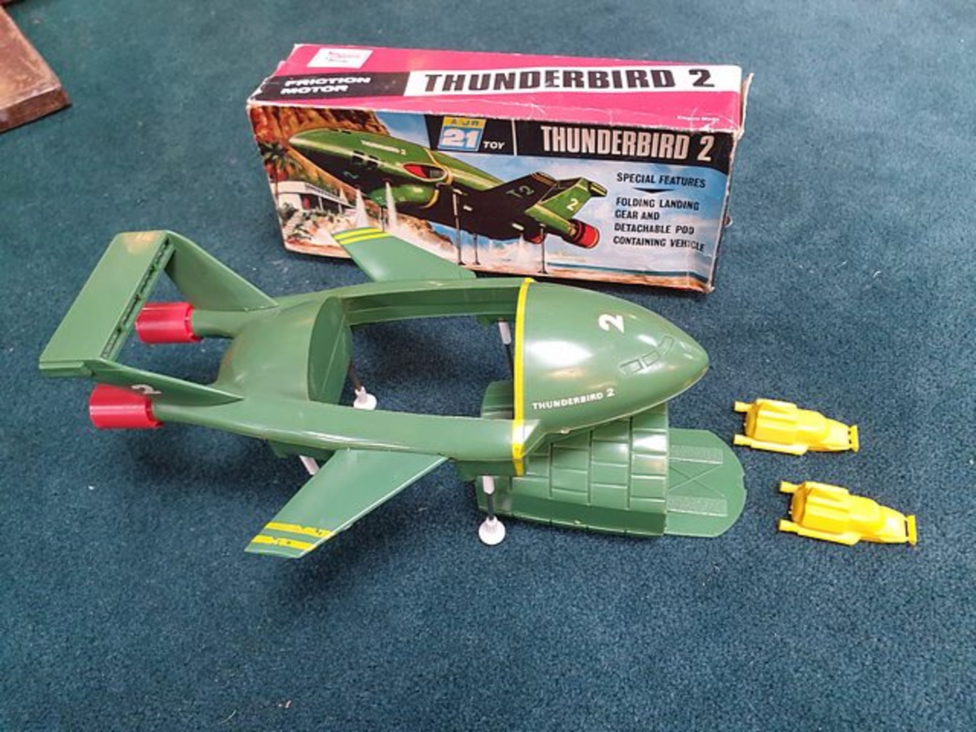 JR 21 Toy Thunderbird 2 Friction Motor With Special Features Of Folding Landing Gear And