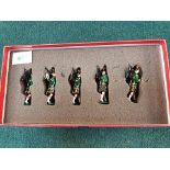 W Britain #41003 The HollowCast Collection Cameron Highlanders Band set 4 complete with box