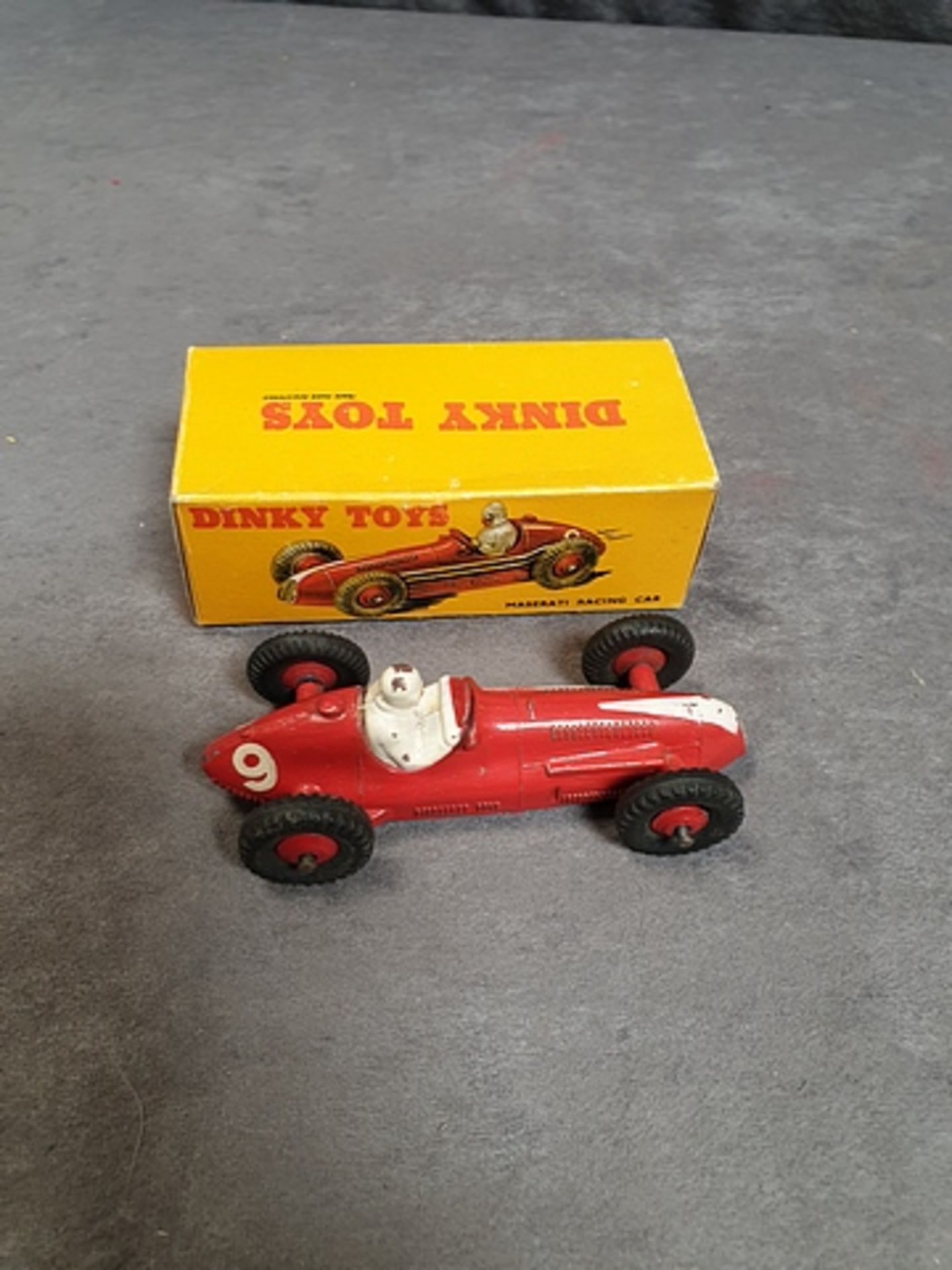 Dinky Diecast Toys #231 Maserati Racing Car In Red With #9 Complete in Repro Box - Image 2 of 2