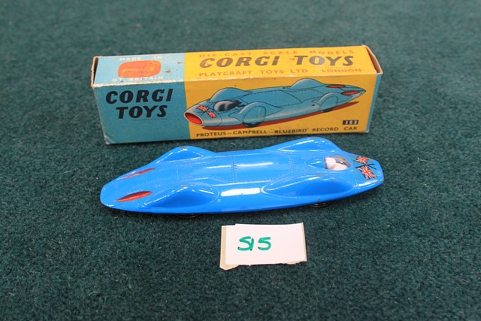Corgi #153 Diecast Proteus - Campbell - Bluebird Record Car Complete With Box - Image 2 of 2