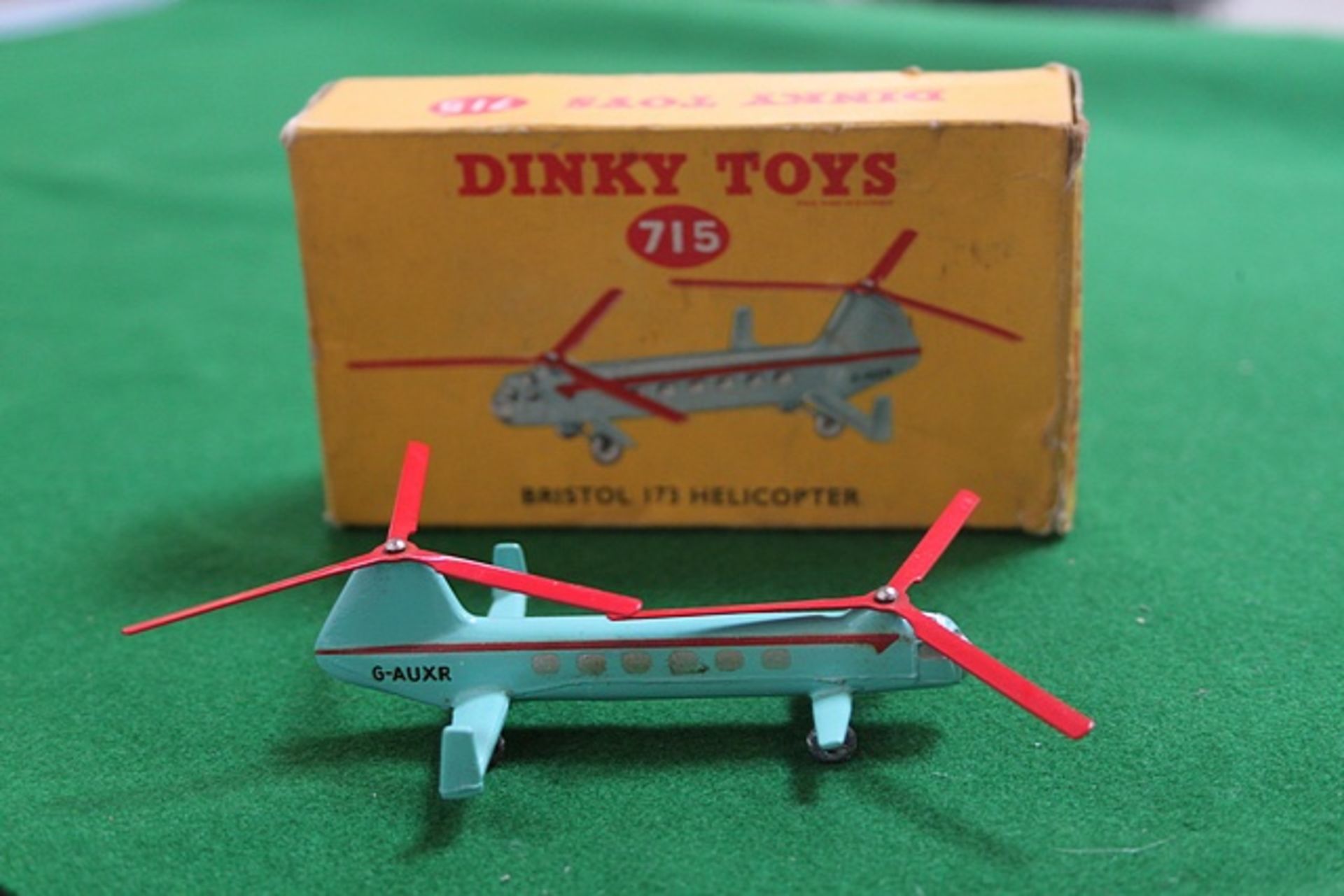 Dinky Toys Diecast #715 Bristol I73 Helicopter Complete With Box