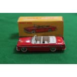 French Dinky Toys Diecast #24A Chrysler New Yorker Convertible In Red With White Interior