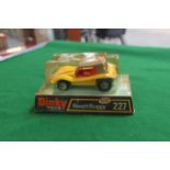 Dinky Toys Diecast #227 Yellow Beach Buggy In Original Packaging