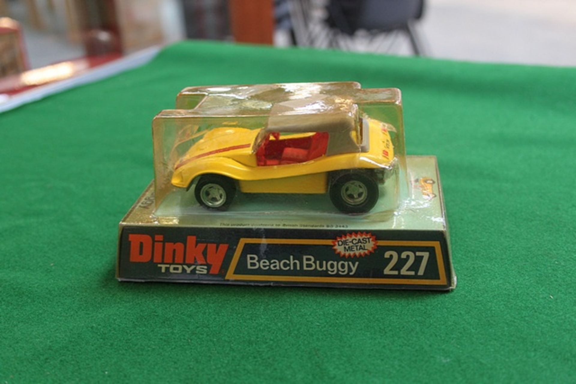 Dinky Toys Diecast #227 Yellow Beach Buggy In Original Packaging