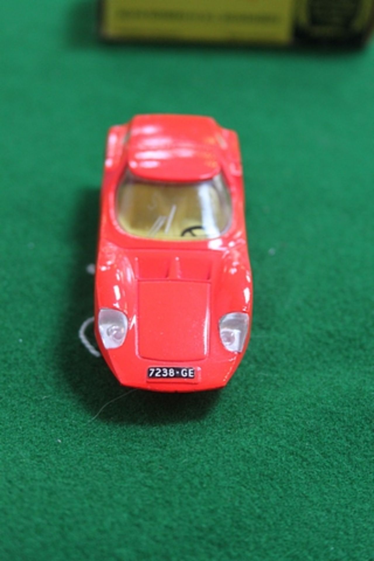 Dinky Toys Diecast #217 Alfa Romeo OSI Scarabeo Red With Yellow Interior Complete With Box - Image 2 of 2