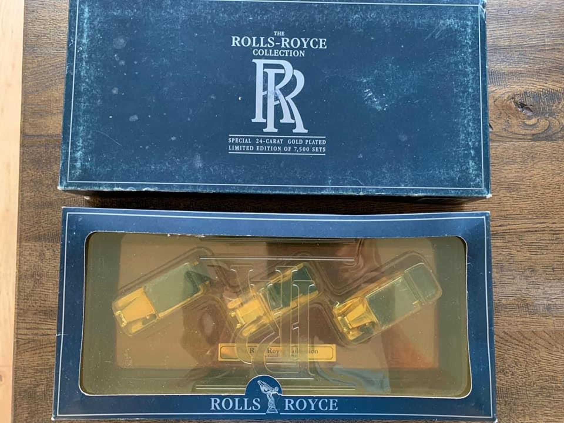 Lledo Rolls Royce Limited Edition 24k Gold Plated 3 Car Set with box - Image 3 of 3