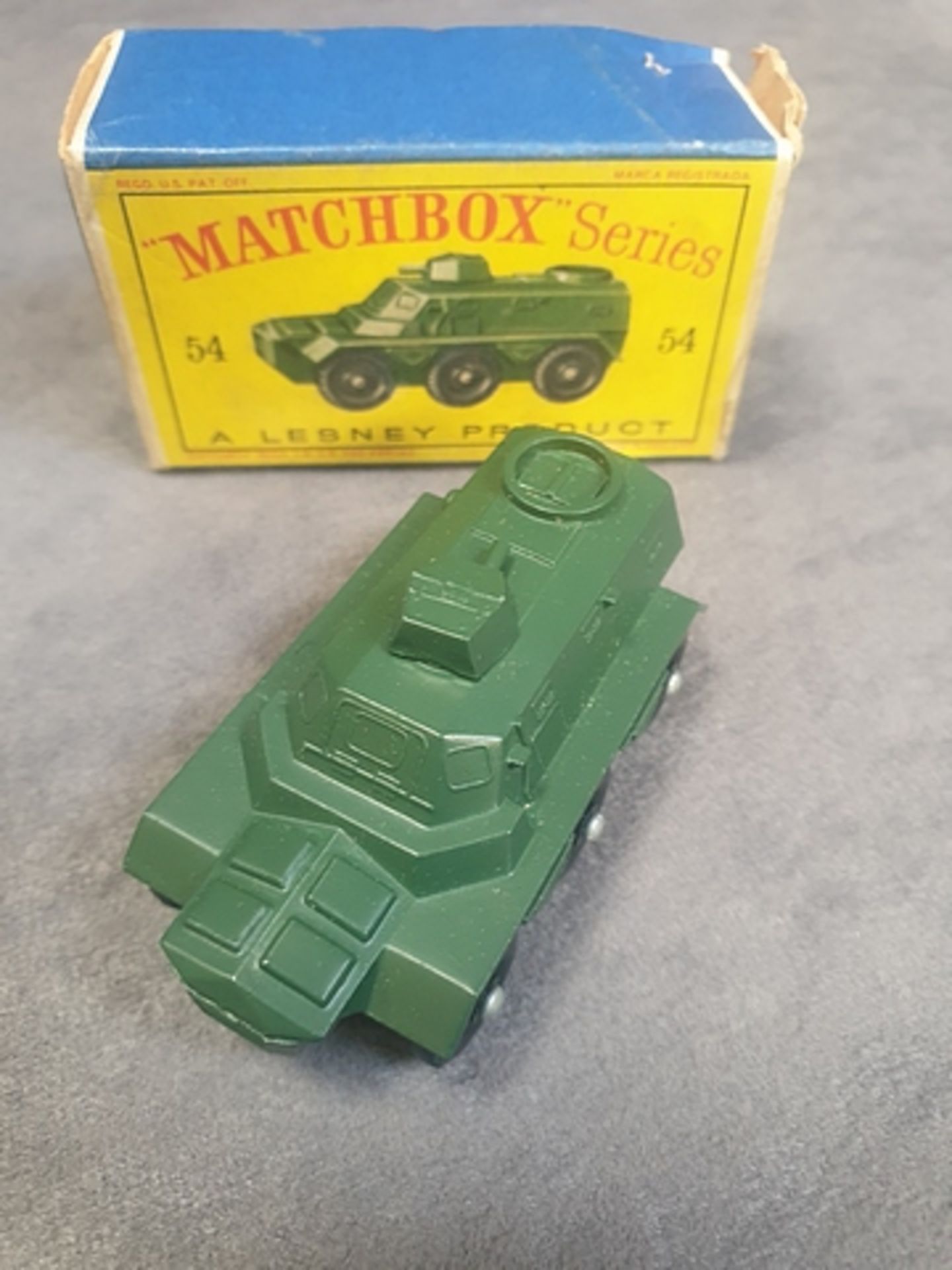 Matchbox Lesney # 54 Saracen Carrier Completed With Box - Image 2 of 2
