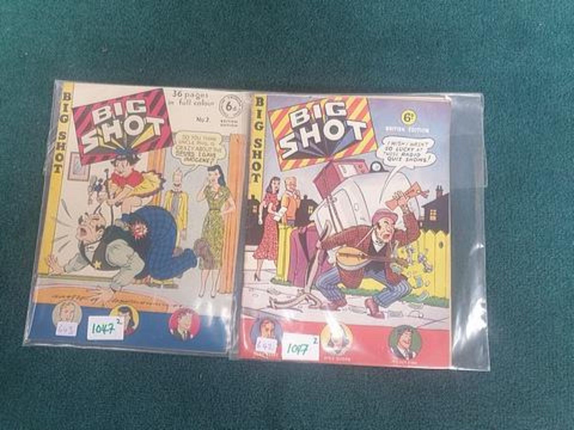 2 x issues Columbia Comics Big Shot Sparky Watts 1949 and Big Shots Sparky Watts No#2 1950 (Loc 642,
