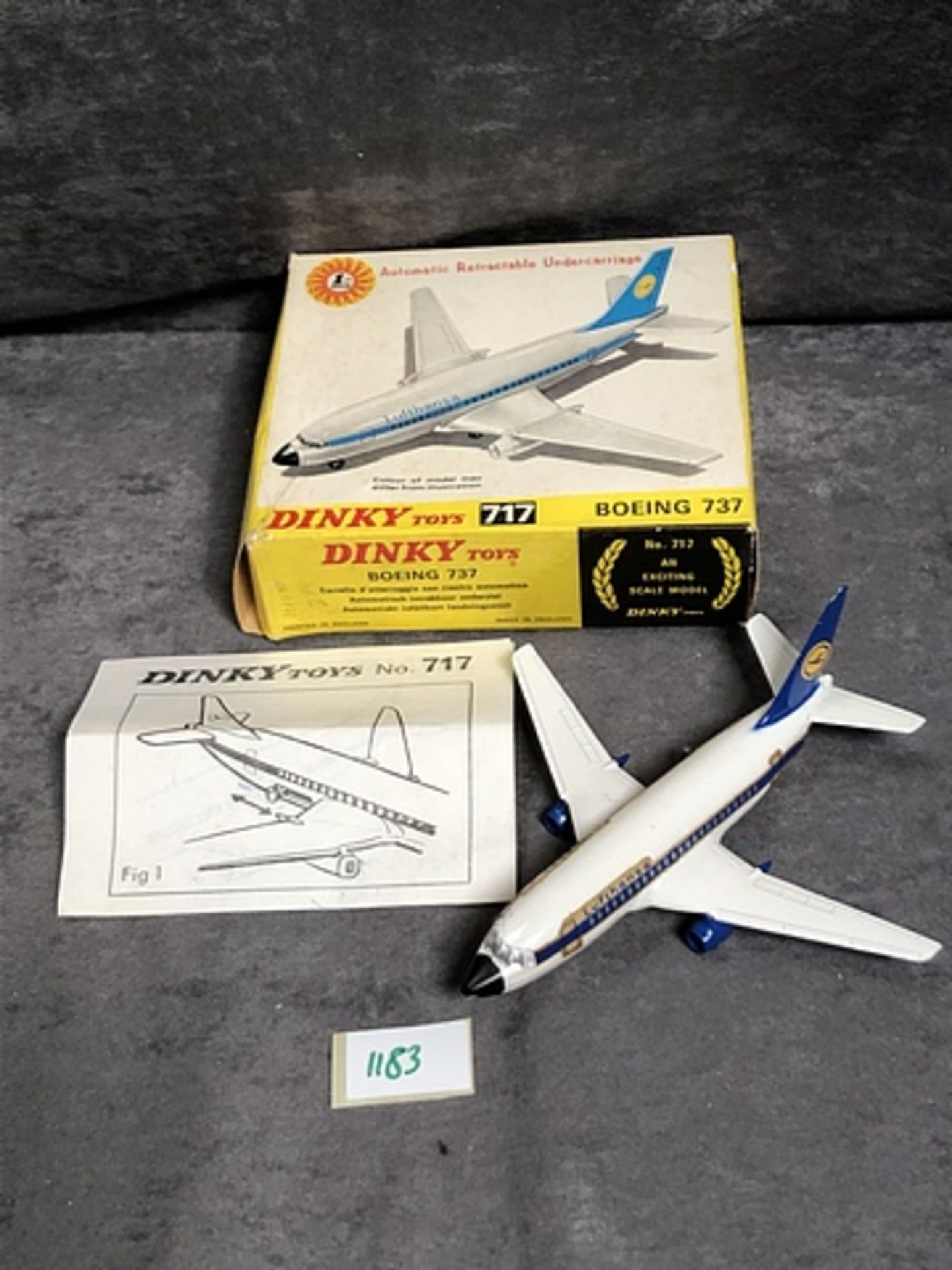 Dinky Toys Diecast #717 Boeing 737 With Automatic Retractable Undercarriage Model is in Mint - Image 3 of 3