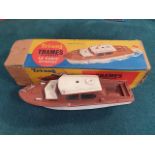 Tri-Ang 413.S. Thames Clockwork 14" Cabin Cruiser Complete In Box