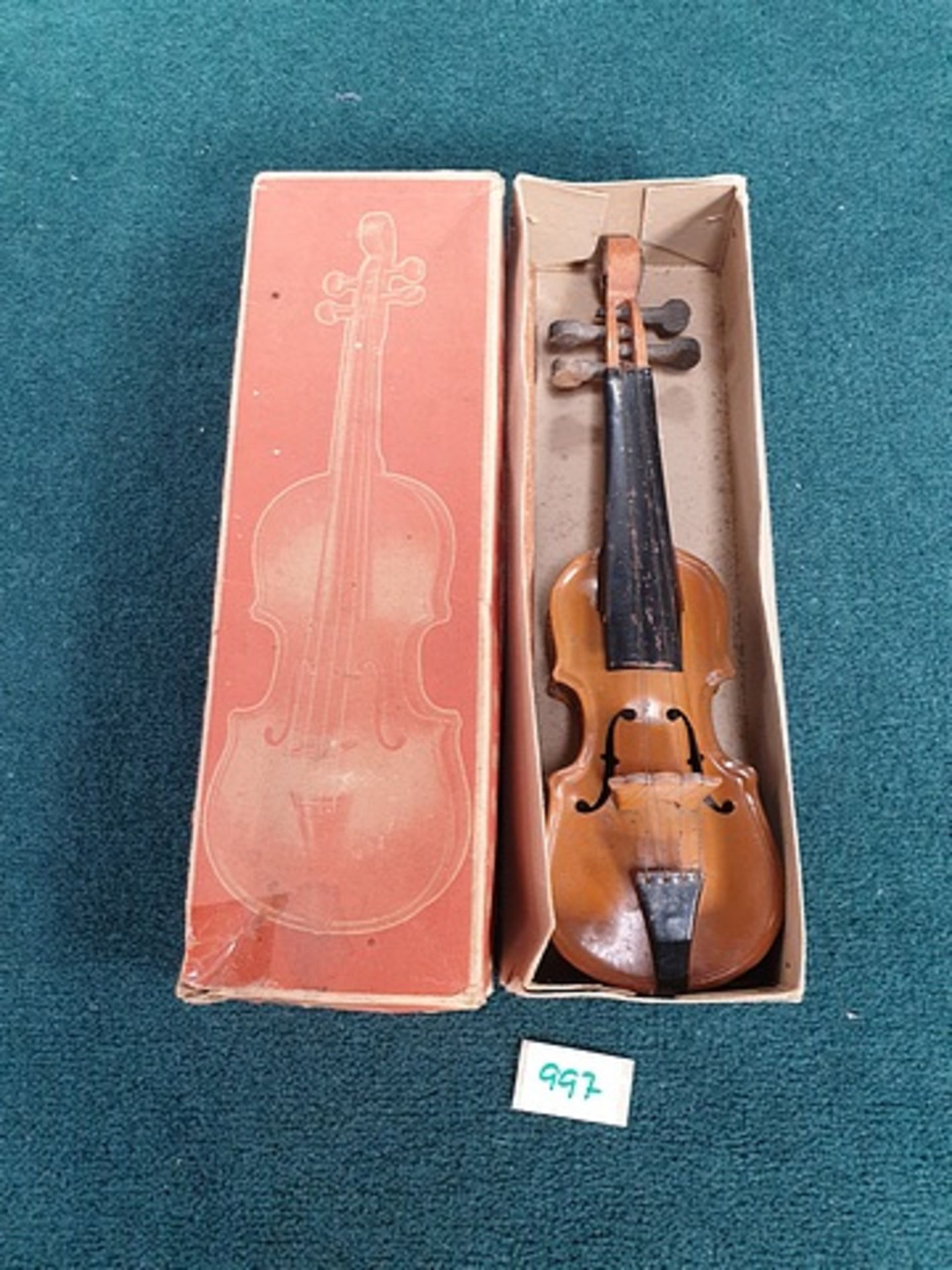Minature Tin Cello Complete In Box