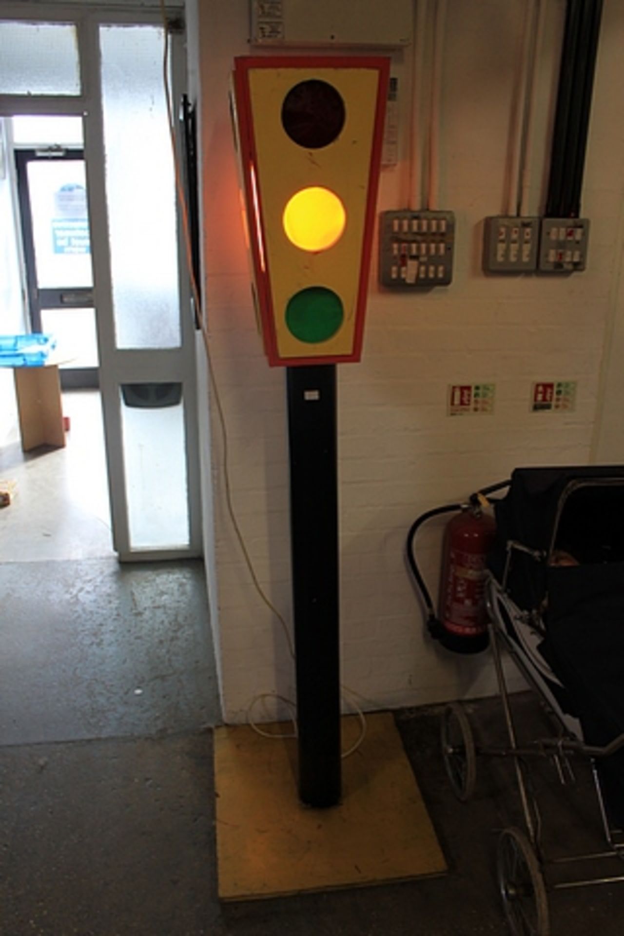 A Unique Hand Built 240v Traffic Light Post In Full Working Order 1900mm High - Image 2 of 4