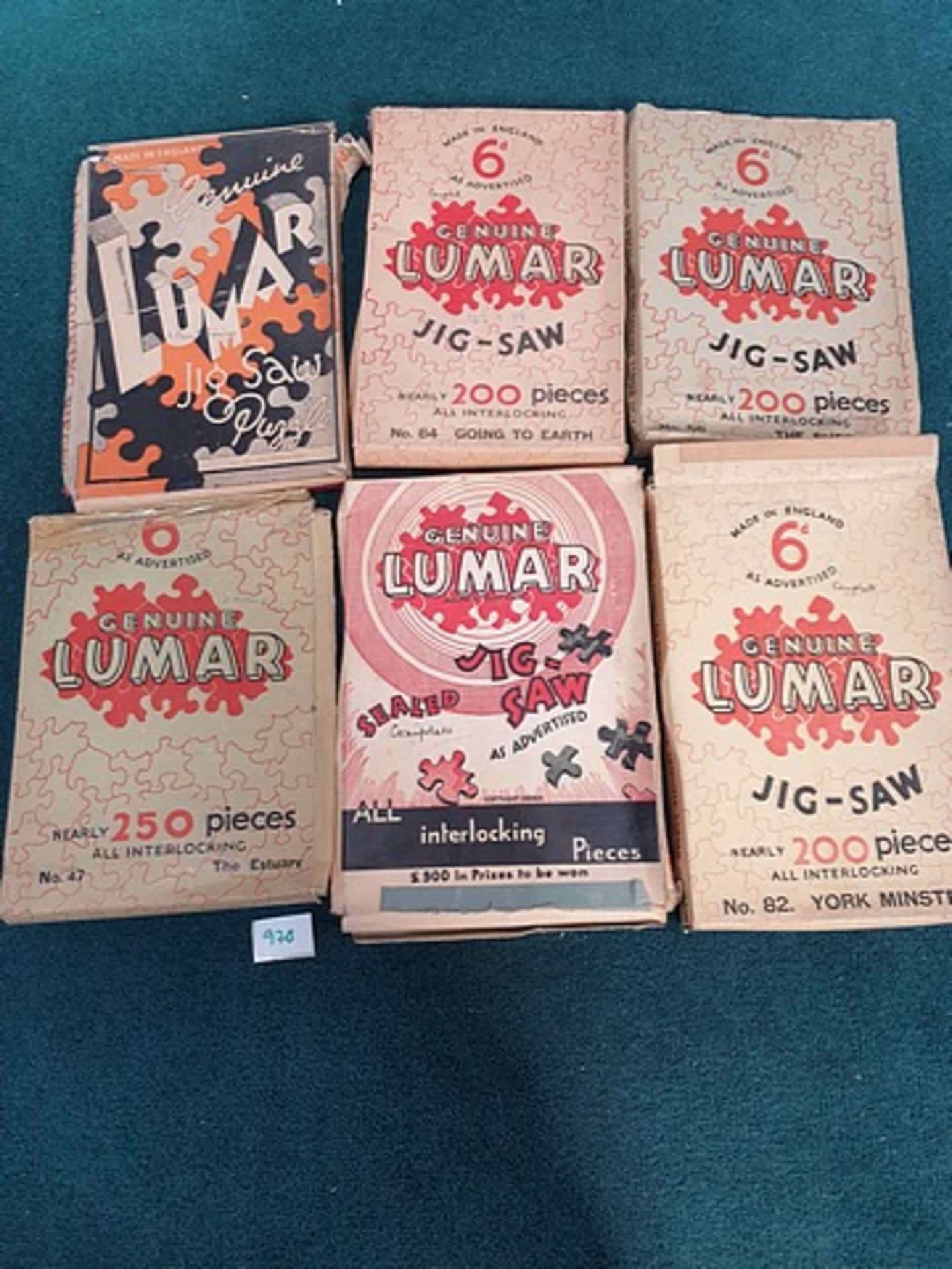 6 X Lumar Jigsaw Puzzles