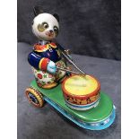 China Lithograph Clockwork Tin 304 MS 565 Drumming Panda