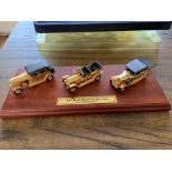 Lledo Rolls Royce Limited Edition 24k Gold Plated 3 Car Set with box