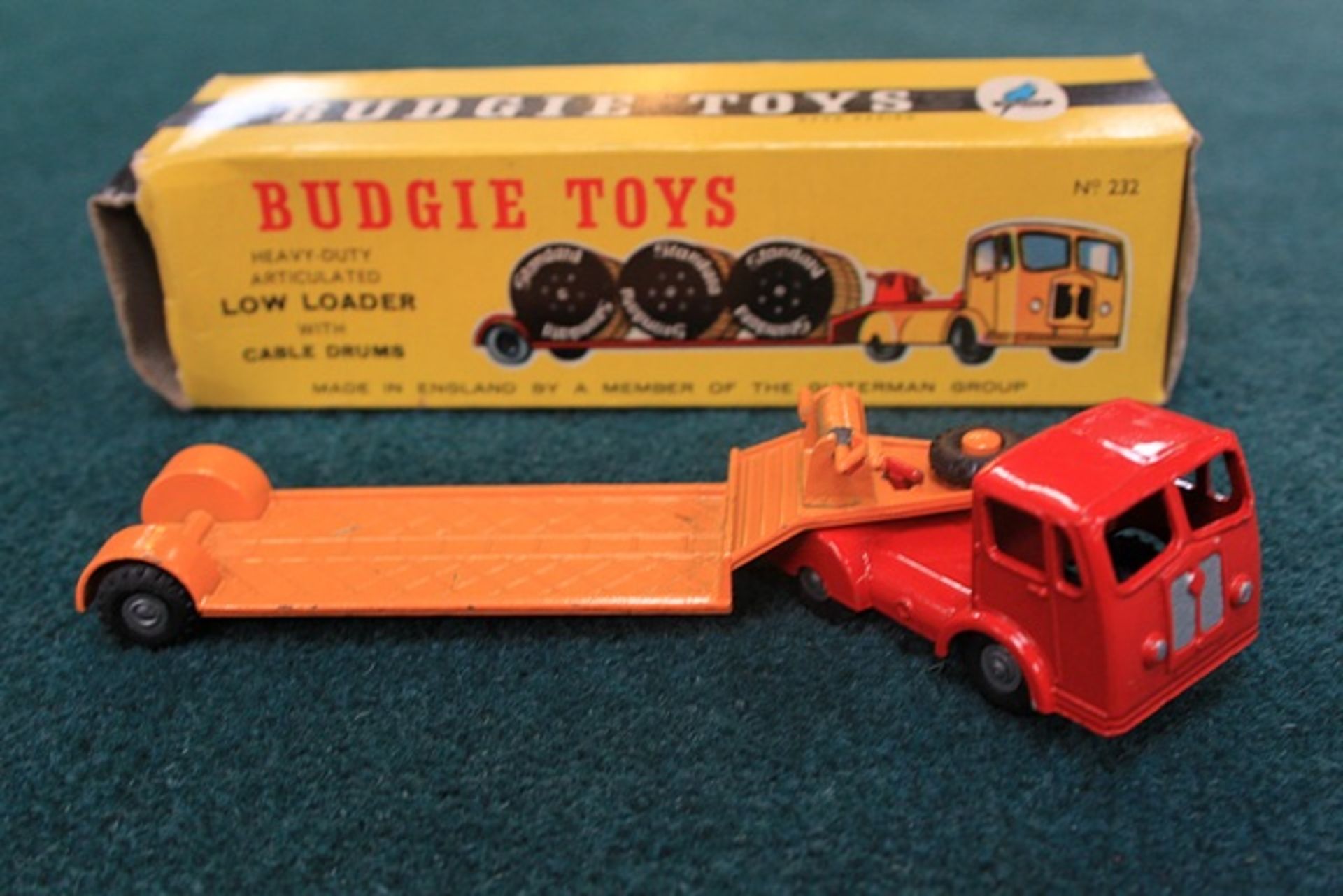 Budgie Diecast # 232 Heavy Duty Articulated Lowe Loader (Without Cable Drums) Complete With Box - Image 2 of 2