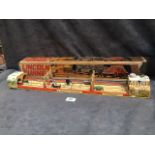 RARE Unique Art Manufacturing Co Inc Lithograph Pressed Tin Wind Up Lincoln Tunnel Traffic