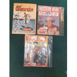 3 x Western Hero Comics comprising Real Western Hero (UK Version) Started in 1948.Hopalong