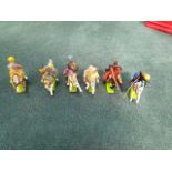 6 X Britains Assorted Knights On Horseback