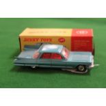 Dinky Toys Diecast #147 Cadillac 62 In Blue With Red Interior Complete With Box