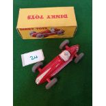Dinky Toys Diecast #23N Maserati Racing Car Red With White #9 Complete With Box