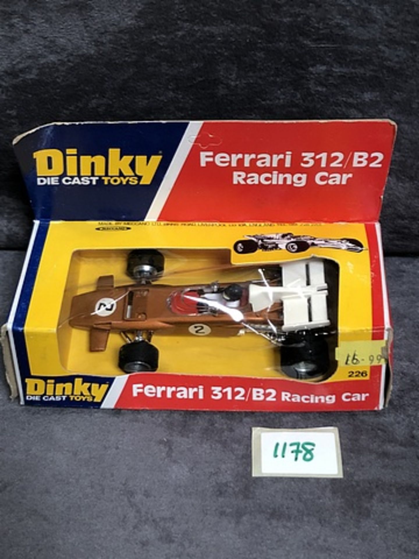 Dinky Toys Diecast #226 Ferrari 312/B2 Racing Car Model is in Mint condition in a box - Image 2 of 2