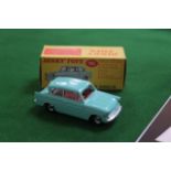 Dinky Toys Diecast #155 Ford Anglia In Blue With Red Interior Complete With Box