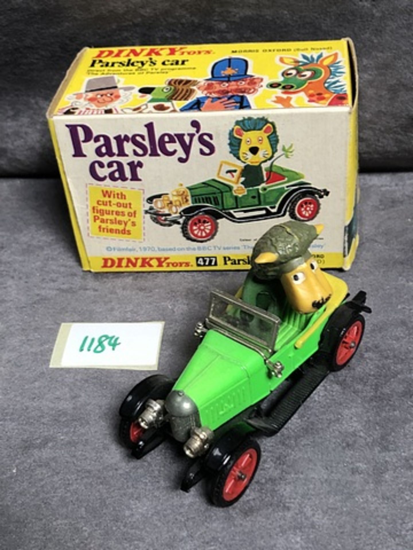 Dinky Toys Diecast #477 Parsley's Car From The Adventures Of Parsley - Morris Oxford (Bull Nosed)