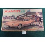 Aurora 1/25 Scale All-Plastic Assembly Kit Studebaker Avanti Complete In Box