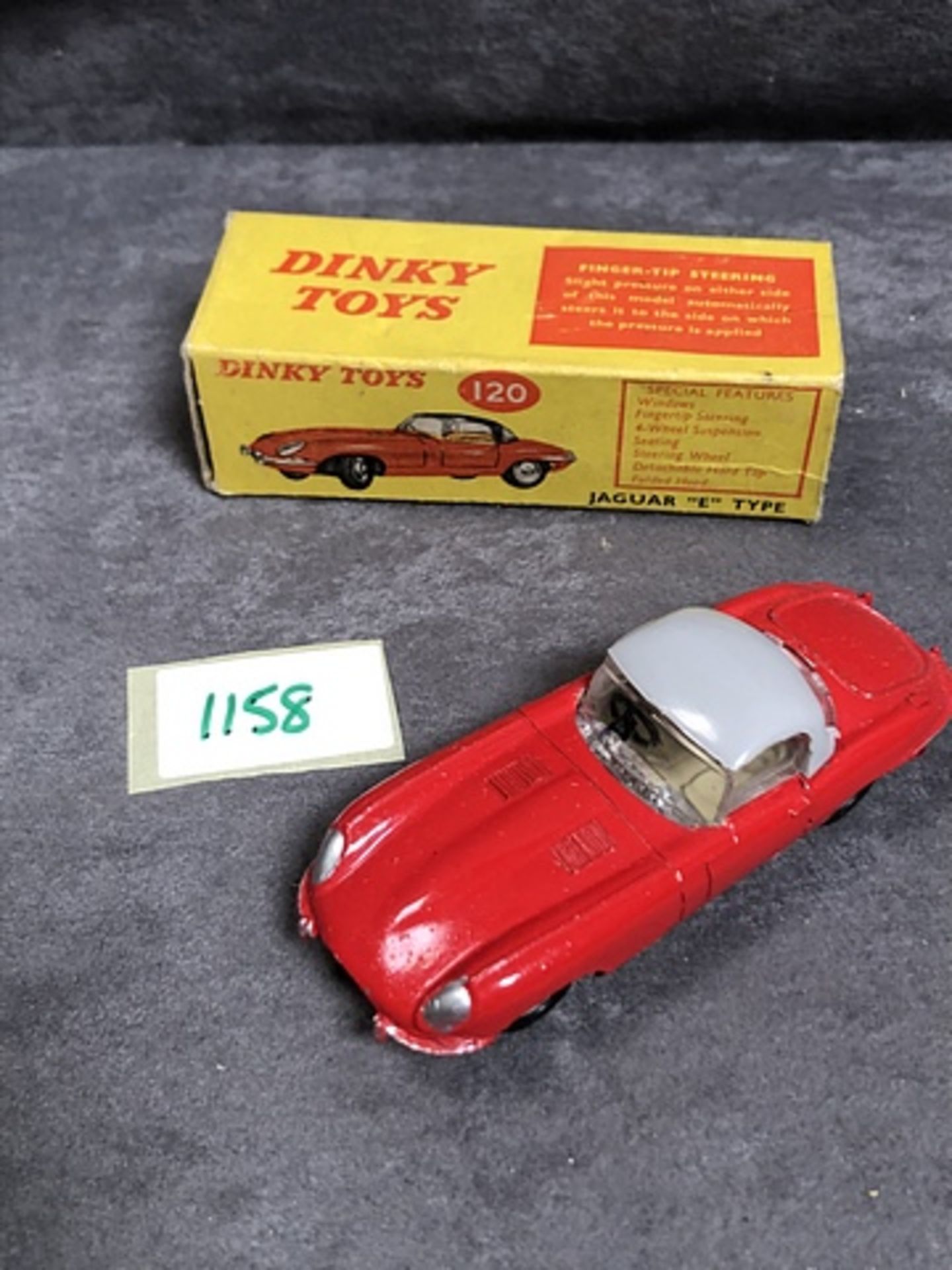 Dinky Toys Diecast #120 Jaguar E Type Complete With Box (Damage To Box) - Image 2 of 2