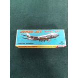 T.T. Toy company (Japan) tin friction powered Pan Am boeing 747 Jumbo Jet airplane complete with