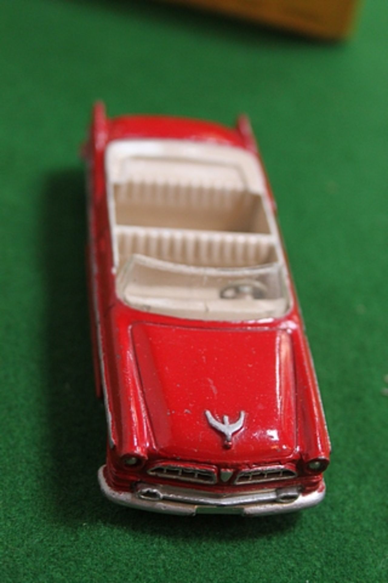 French Dinky Toys Diecast #24A Chrysler New Yorker Convertible In Red With White Interior - Image 2 of 2