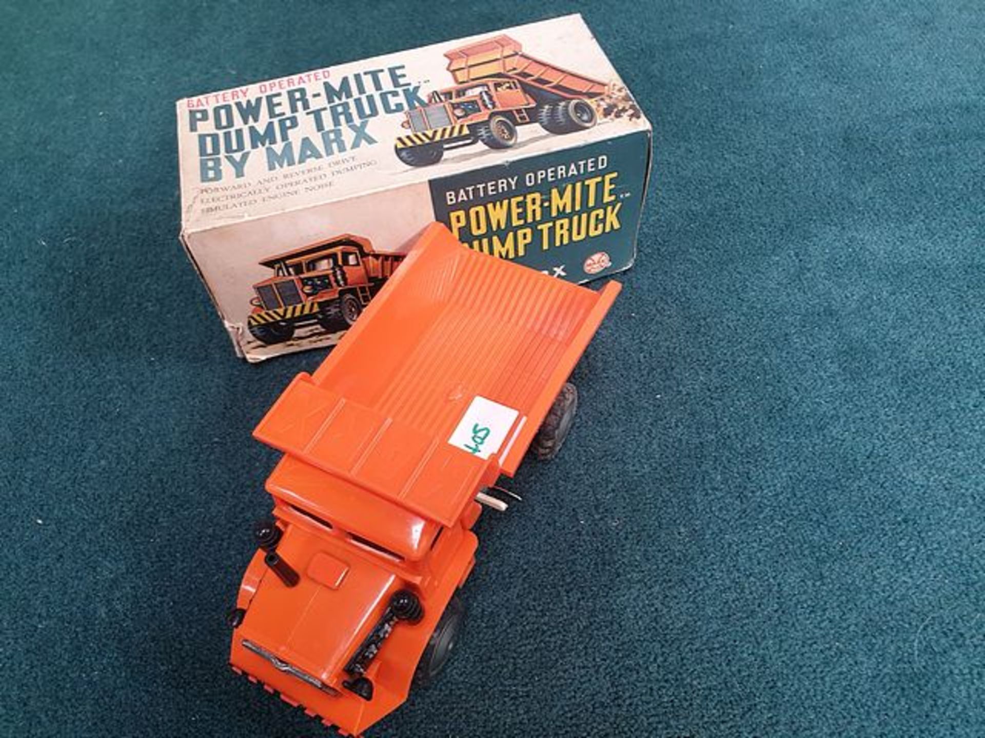 Marx Battery Operated Power-Mite Dump Truck Complete With Box - Image 2 of 2