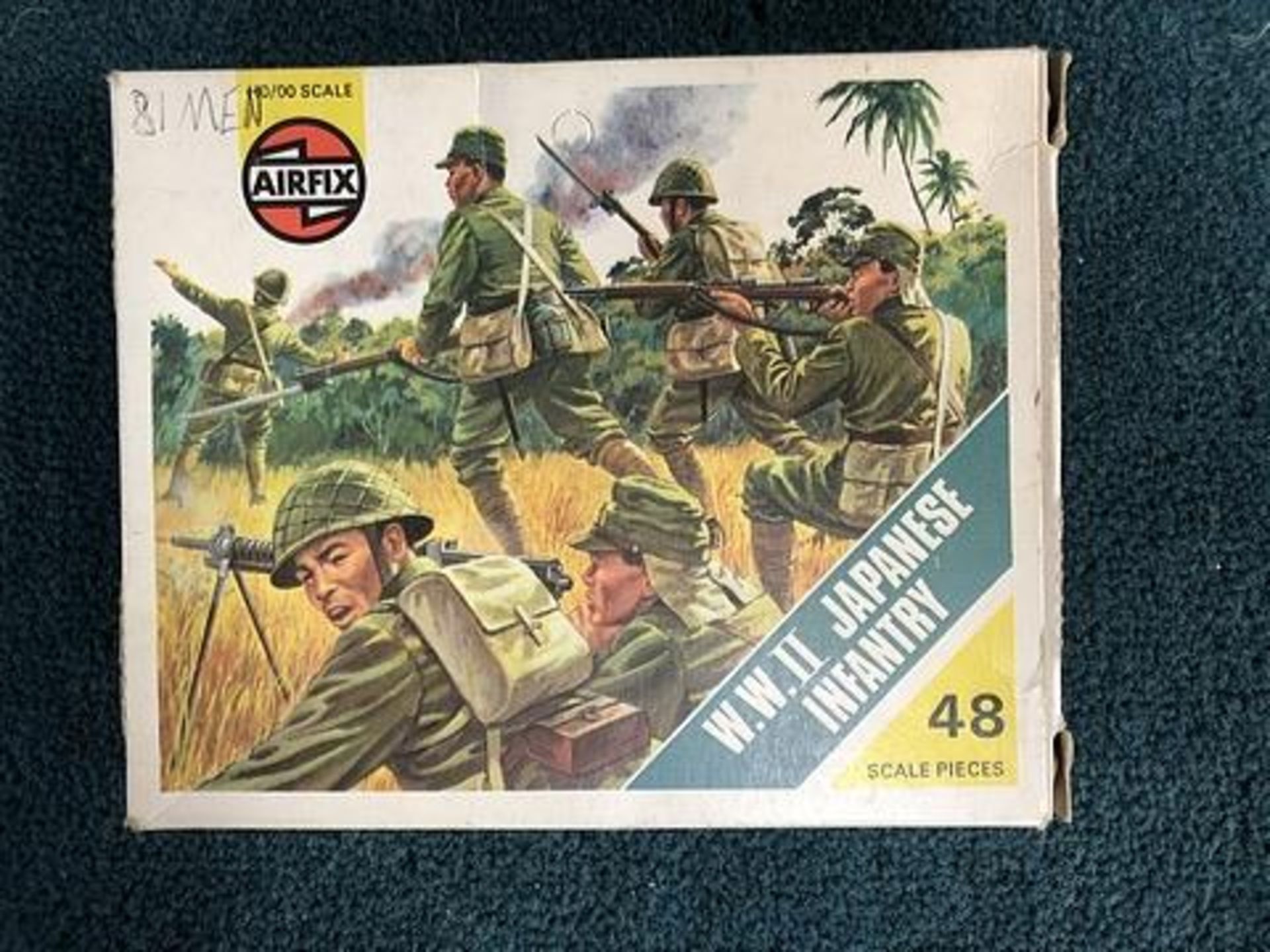 Airfix Model Kit H0-00 WWII Japanese Infantry 48 Pieces Complete With Box