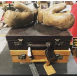 Timothy Oulton Sporting Boxing Glove A Pair Hand stitched and handcrafted in burnished vintage