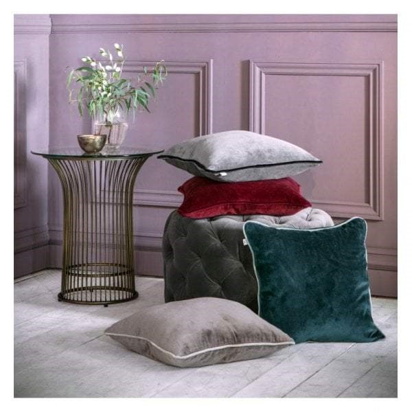 4 x Eterno Velvet Cushion Claret Duck Feather Filled Sumptuously Soft And Luxurious Velvet Cushion